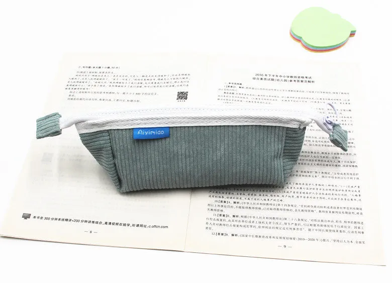 Wholesale Corduroy Pencil Case Pencil Bags Stationery Box JDC-PB-Donglej001